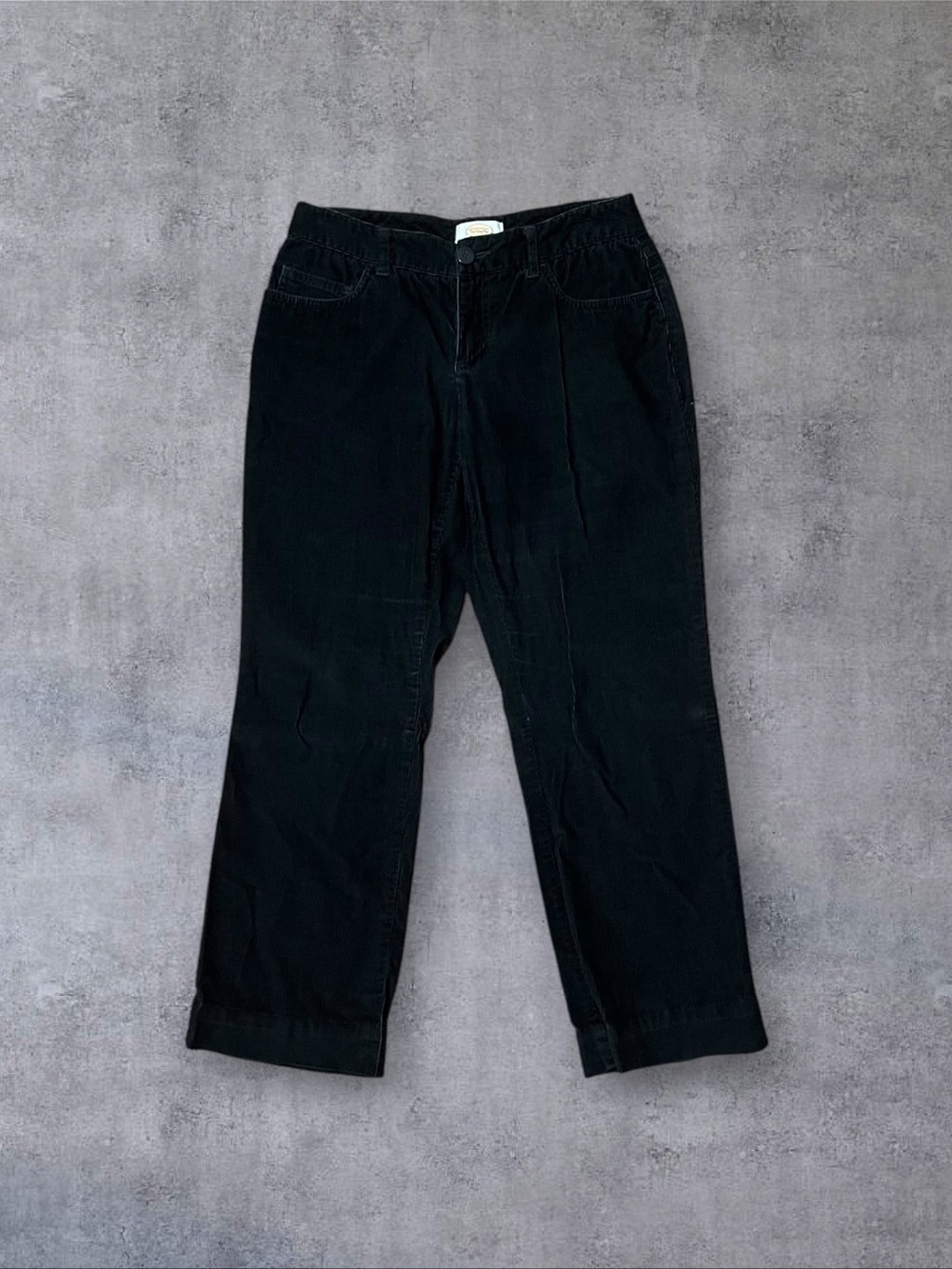 Vintage 2000s y2k Talbots Sz 2 Black Corduroy Low Rise Pants